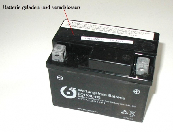 Batterie 12 Volt geladen